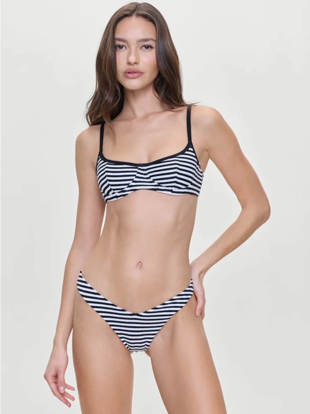 Frankie’s Bikini Enzo Striped Cheeky Bikini Bottom